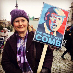 'We shall over comb' banner